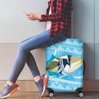 Aloha Hawaii Humuhumu Reef Triggerfish Luggage Cover Hawaiian Leis Kakau Pattern LT14 - Polynesian Pride