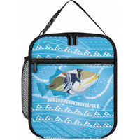 Aloha Hawaii Humuhumu Reef Triggerfish Lunch Bag Hawaiian Leis Kakau Pattern