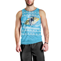 Aloha Hawaii Humuhumu Reef Triggerfish Men Tank Top Hawaiian Leis Kakau Pattern LT14 - Polynesian Pride