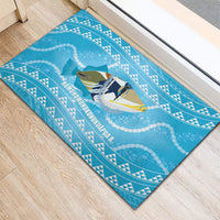 Aloha Hawaii Humuhumu Reef Triggerfish Rubber Doormat Hawaiian Leis Kakau Pattern LT14 - Polynesian Pride
