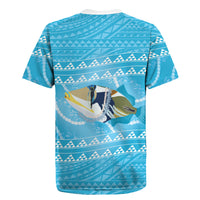 Aloha Hawaii Humuhumu Reef Triggerfish Rugby Jersey Hawaiian Leis Kakau Pattern LT14 - Polynesian Pride