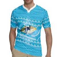 Aloha Hawaii Humuhumu Reef Triggerfish Rugby Jersey Hawaiian Leis Kakau Pattern LT14 - Polynesian Pride