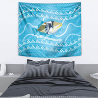 Aloha Hawaii Humuhumu Reef Triggerfish Tapestry Hawaiian Leis Kakau Pattern LT14 - Polynesian Pride
