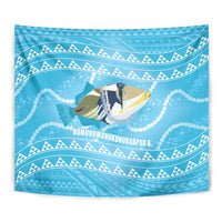 Aloha Hawaii Humuhumu Reef Triggerfish Tapestry Hawaiian Leis Kakau Pattern LT14 - Polynesian Pride