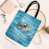 Aloha Hawaii Humuhumu Reef Triggerfish Tote Bag Hawaiian Leis Kakau Pattern LT14 Black Strap One Size Blue - Polynesian Pride