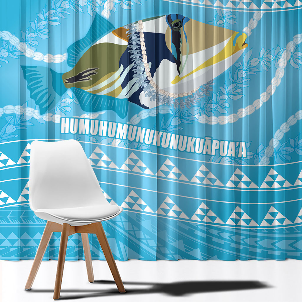 Aloha Hawaii Humuhumu Reef Triggerfish Window Curtain Hawaiian Leis Kakau Pattern LT14 - Polynesian Pride