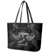 New Zealand Silver Fern Rugby Leather Tote Bag Aotearoa Godfather Proud Gone But Never Forgotten LT14 - Polynesian Pride