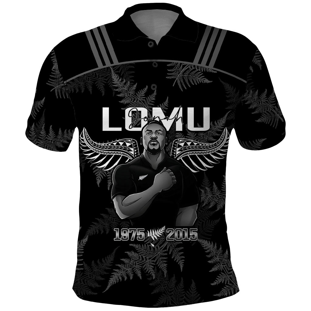 New Zealand Silver Fern Rugby Polo Shirt Aotearoa Godfather Proud Gone But Never Forgotten LT14 Black - Polynesian Pride