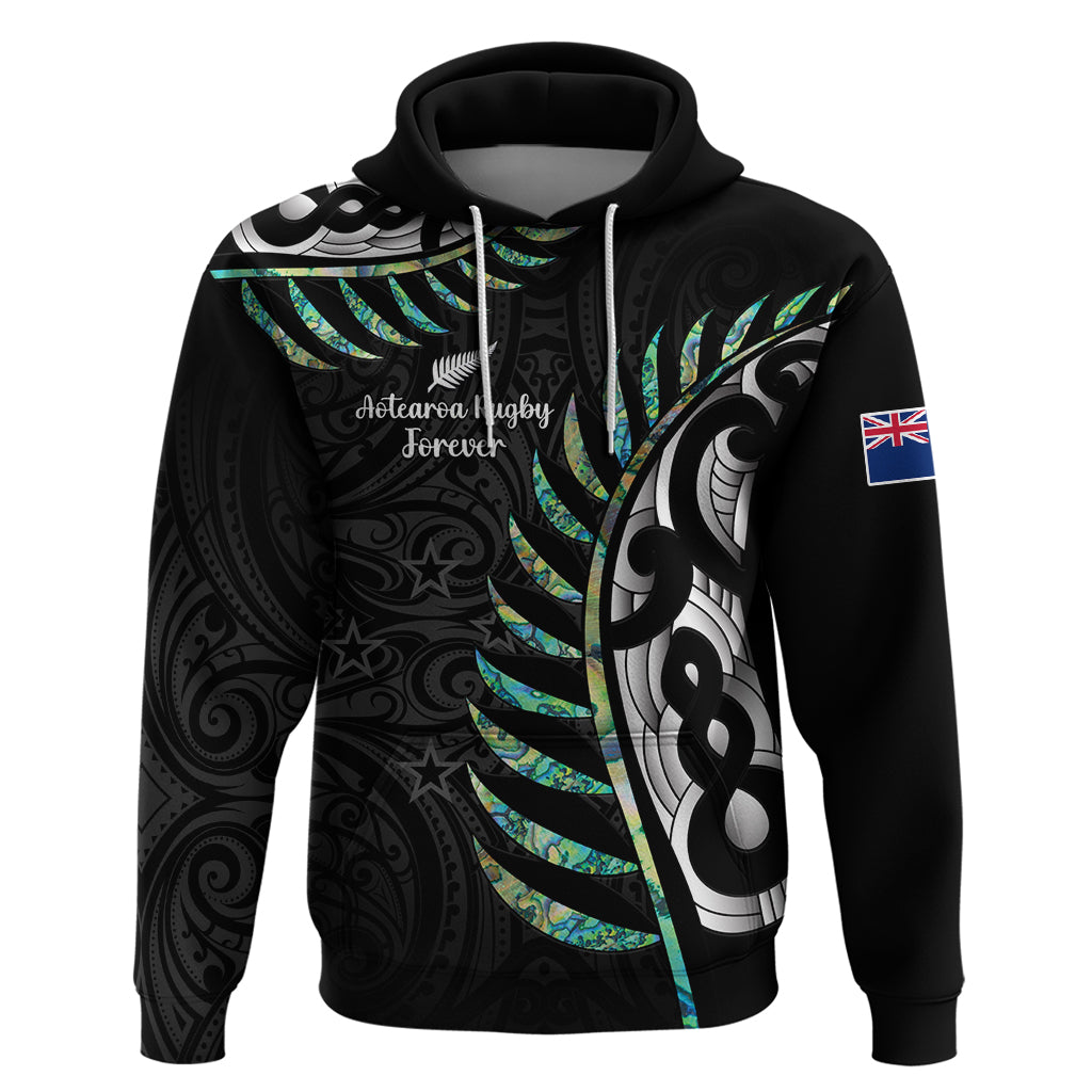 Personalised New Zealand Silver Fern Rugby Hoodie Paua Shell With Champions Trophy History NZ Forever LT14 - Polynesian Pride