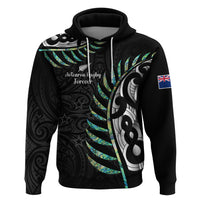 Personalised New Zealand Silver Fern Rugby Hoodie Paua Shell With Champions Trophy History NZ Forever LT14 - Polynesian Pride