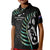 Personalised New Zealand Silver Fern Rugby Kid Polo Shirt Paua Shell With Champions Trophy History NZ Forever LT14 Kid Black - Polynesian Pride