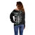 Personalised New Zealand Silver Fern Rugby Off Shoulder Sweater Paua Shell With Champions Trophy History NZ Forever LT14 - Polynesian Pride