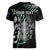 Personalised New Zealand Silver Fern Rugby Women V Neck T Shirt Paua Shell With Champions Trophy History NZ Forever LT14 - Polynesian Pride