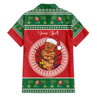 Personalized Hawaii Christmas Family Matching Tank Maxi Dress and Hawaiian Shirt Tiki Santa Mele Kalikimaka LT14 - Polynesian Pride