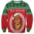 Personalized Hawaii Christmas Sweatshirt Tiki Santa Mele Kalikimaka