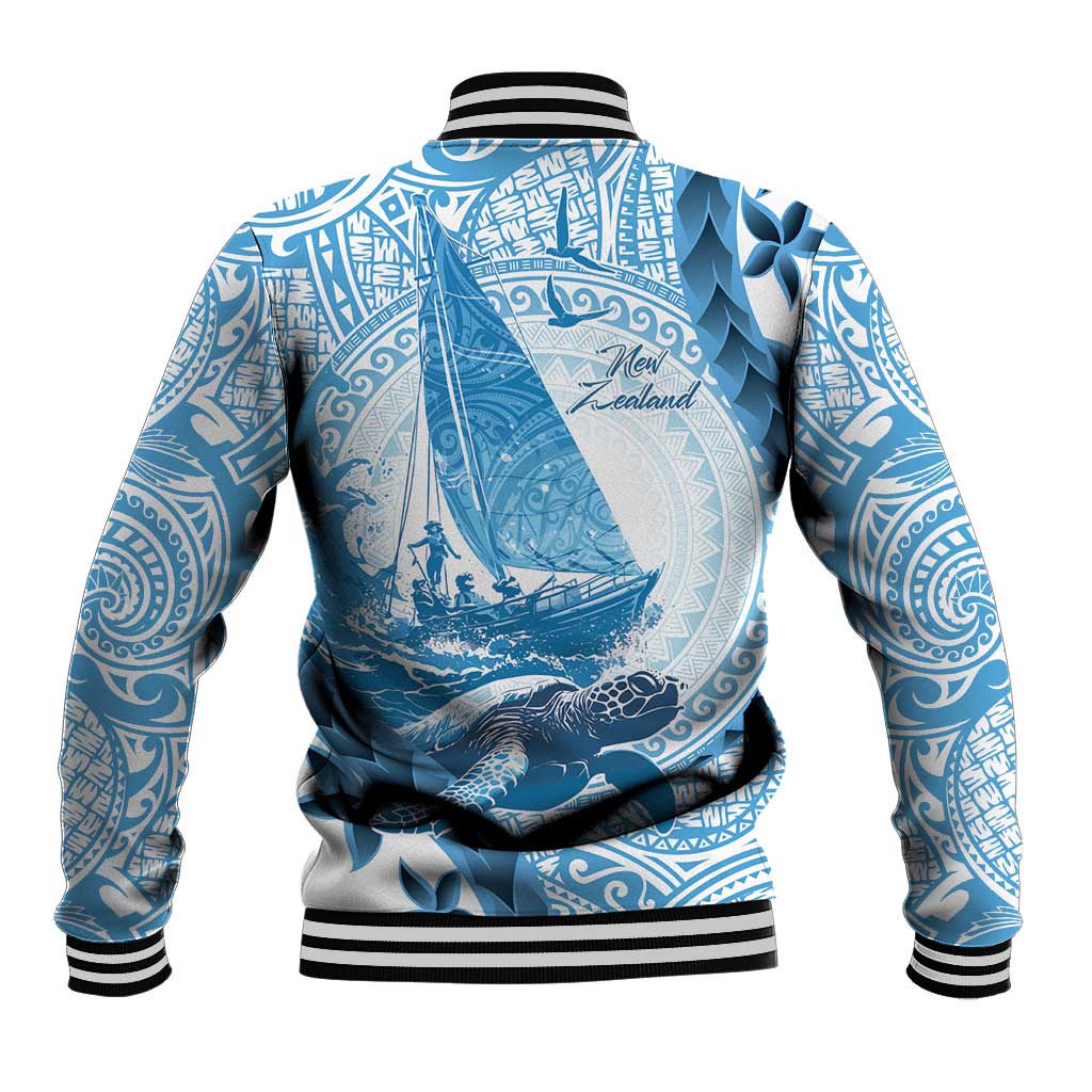 New Zealand Sailing Baseball Jacket Aotearoa Yacht Racing - Born To Sail LT14 - Polynesian Pride