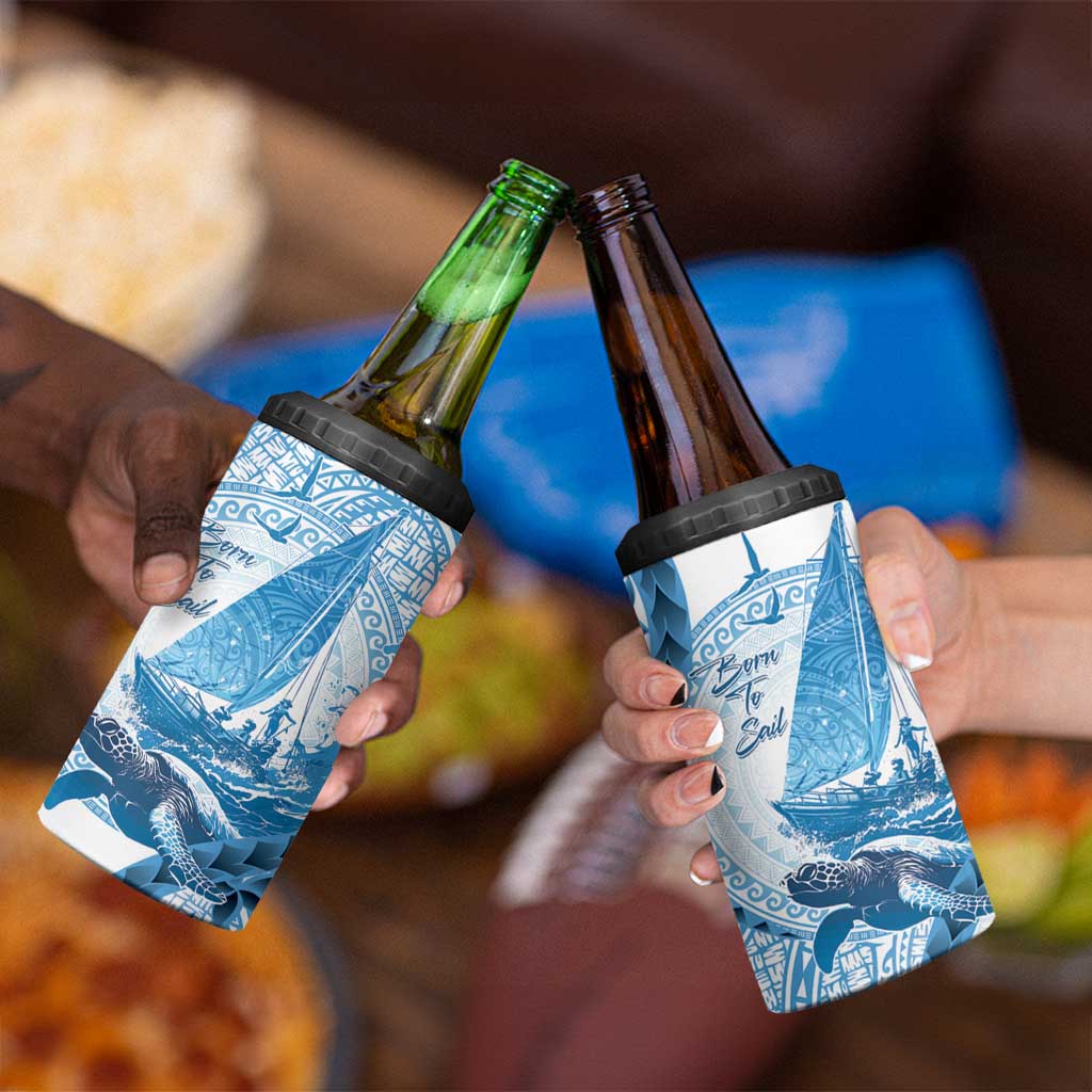 New Zealand Saling 4 in 1 Can Cooler Tumbler Aotearoa Yacht Racing - Born To Sail