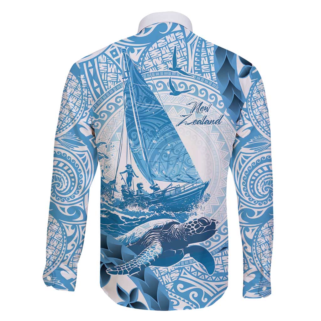 New Zealand Sailing Family Matching Mermaid Dress and Hawaiian Shirt Aotearoa Yacht Racing - Born To Sail LT14 - Polynesian Pride