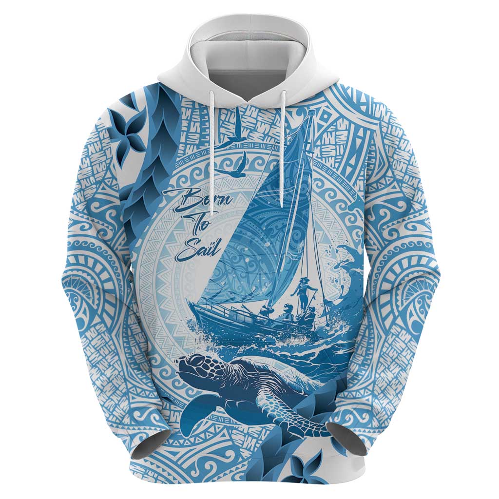 New Zealand Sailing Zip Hoodie Aotearoa Yacht Racing - Born To Sail LT14 - Polynesian Pride
