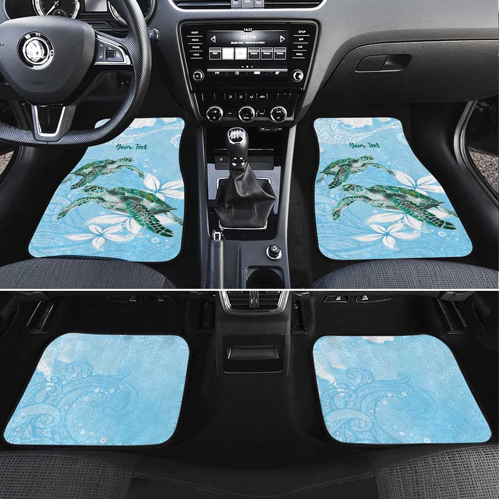 Polynesia Valentine's Day Car Mats SeaTurtle Couple Polynesian - Fairy Sparkles Color LT14 Set 4pcs Blue - Polynesian Pride