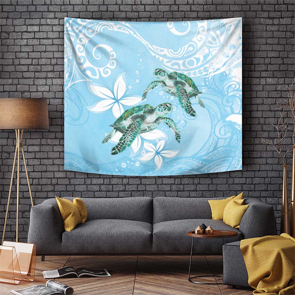 Polynesia Valentine's Day Tapestry SeaTurtle Couple Polynesian - Fairy Sparkles Color LT14 Blue - Polynesian Pride