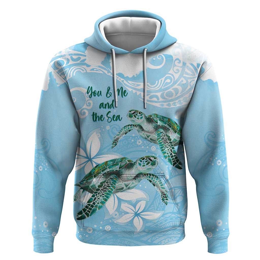 Personalised Polynesia Valentine's Day Zip Hoodie SeaTurtle Couple Polynesian - Fairy Sparkles Color LT14 Pullover Hoodie Blue - Polynesian Pride