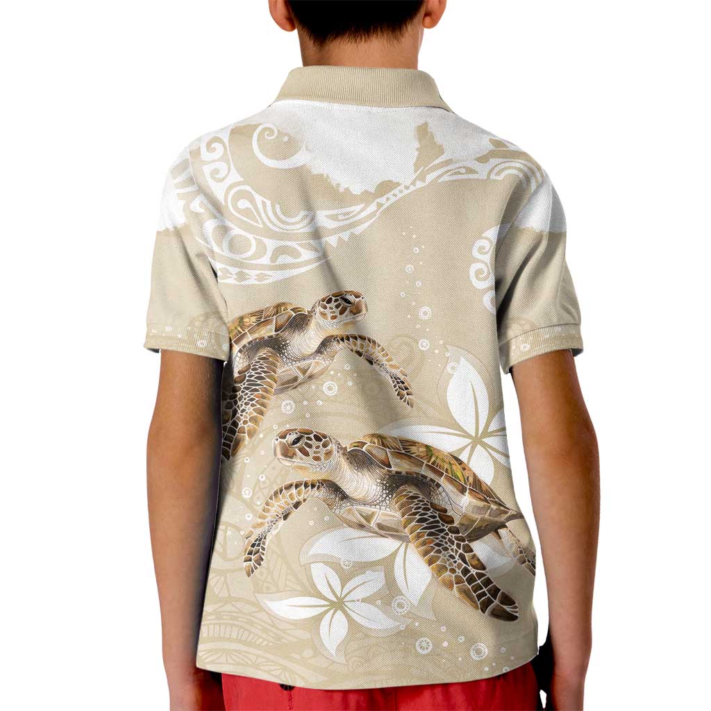 Happy Valentine's Day Polynesia Kid Polo Shirt SeaTurtle Couple Polynesian - Pollinate Color