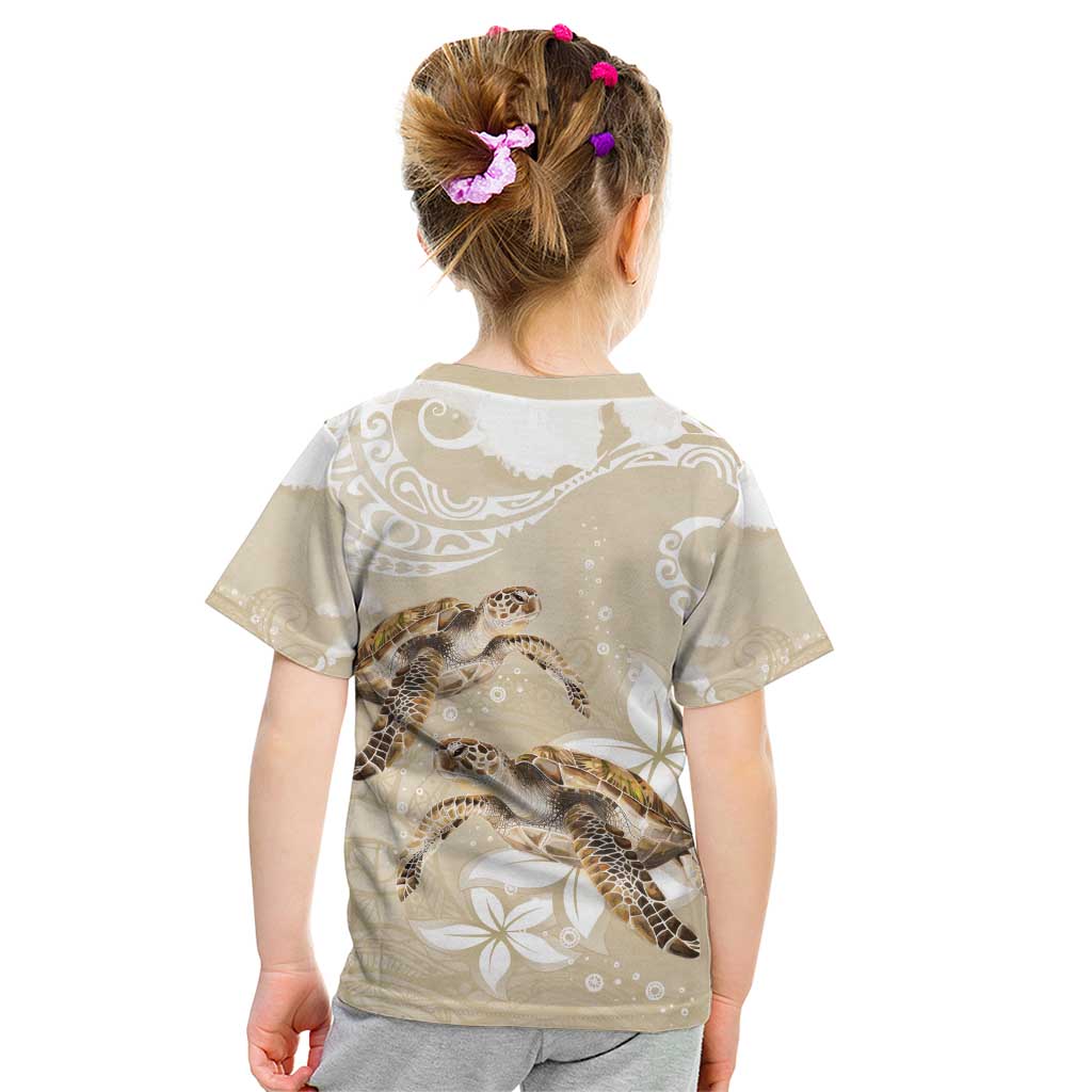 Happy Valentine's Day Polynesia Kid T Shirt SeaTurtle Couple Polynesian - Pollinate Color