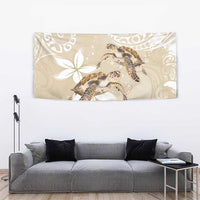 Happy Valentine's Day Polynesia Tapestry SeaTurtle Couple Polynesian - Pollinate Color