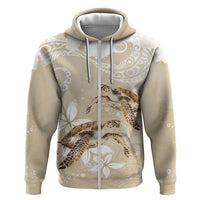 Happy Valentine's Day Polynesia Zip Hoodie SeaTurtle Couple Polynesian - Pollinate Color LT14 Zip Hoodie Beige - Polynesian Pride