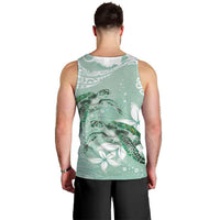 Happy Valentine's Day Polynesia Men Tank Top SeaTurtle Couple Polynesian - Green Lester Color