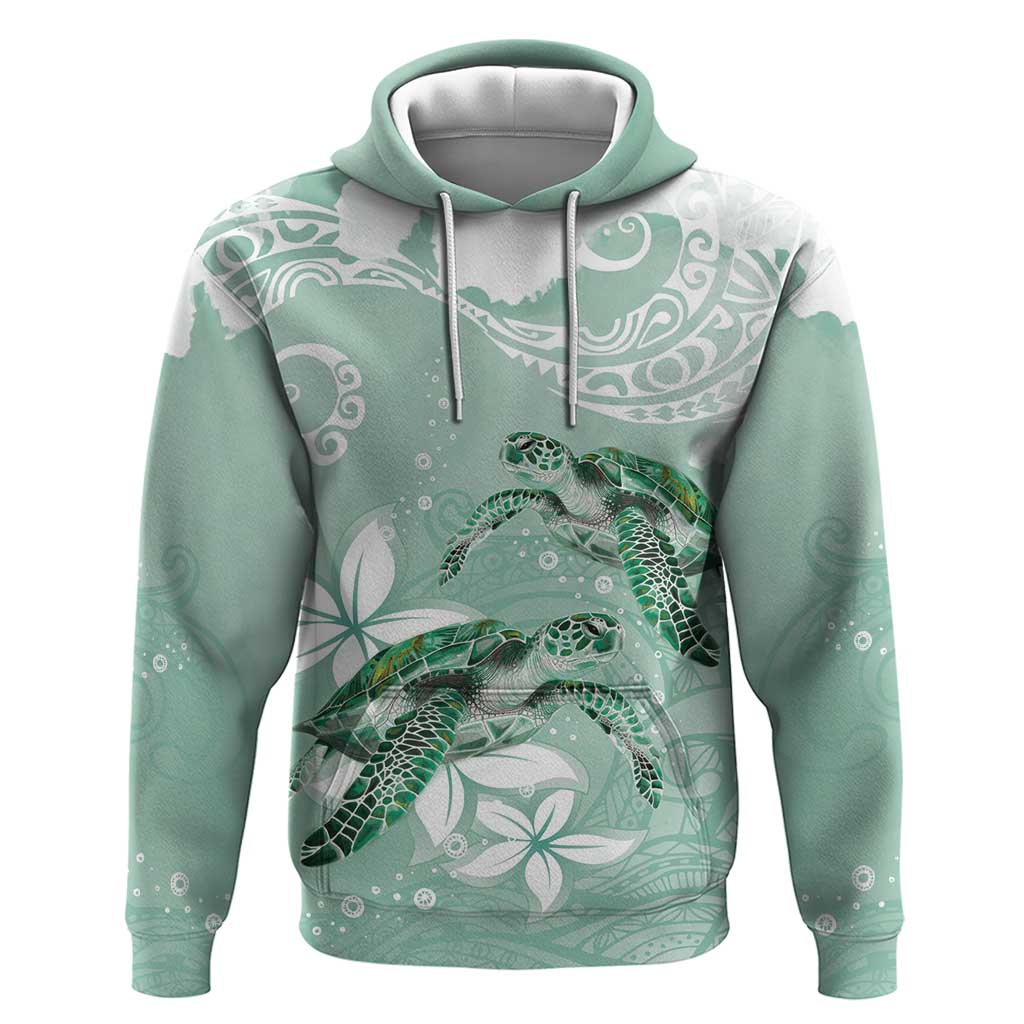 Happy Valentine's Day Polynesia Zip Hoodie SeaTurtle Couple Polynesian - Green Lester Color LT14 Pullover Hoodie Green - Polynesian Pride
