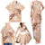 Happy Valentine's Day Polynesia Family Matching Tank Maxi Dress and Hawaiian Shirt SeaTurtle Couple Polynesian - Desert Sand Color