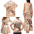 Happy Valentine's Day Polynesia Family Matching Tank Maxi Dress and Hawaiian Shirt SeaTurtle Couple Polynesian - Desert Sand Color