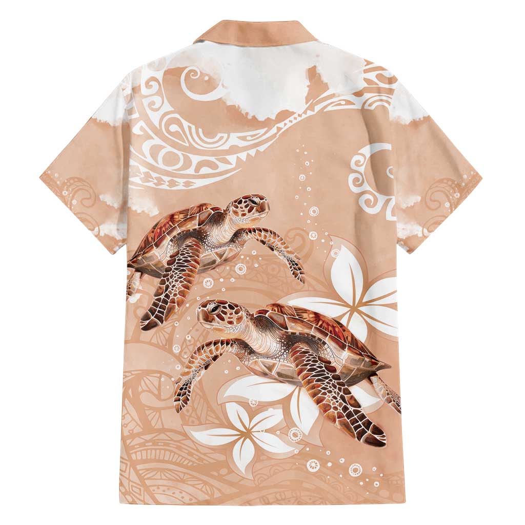 Happy Valentine's Day Polynesia Family Matching Tank Maxi Dress and Hawaiian Shirt SeaTurtle Couple Polynesian - Desert Sand Color LT14 - Polynesian Pride