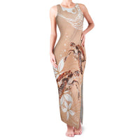 Happy Valentine's Day Polynesia Family Matching Tank Maxi Dress and Hawaiian Shirt SeaTurtle Couple Polynesian - Desert Sand Color LT14 Mom's Dress Desert Sand - Polynesian Pride