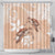 Happy Valentine's Day Polynesia Shower Curtain SeaTurtle Couple Polynesian - Desert Sand Color
