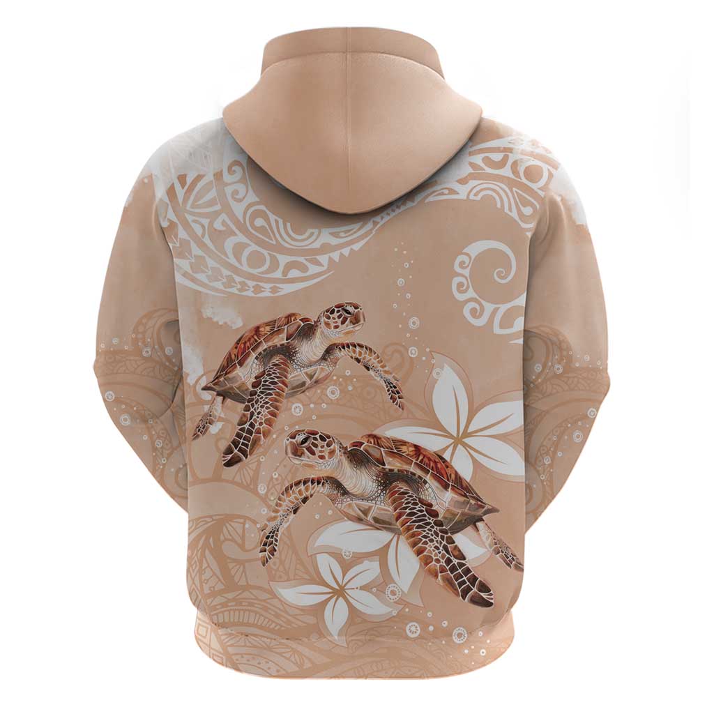 Happy Valentine's Day Polynesia Zip Hoodie SeaTurtle Couple Polynesian - Desert Sand Color LT14 - Polynesian Pride