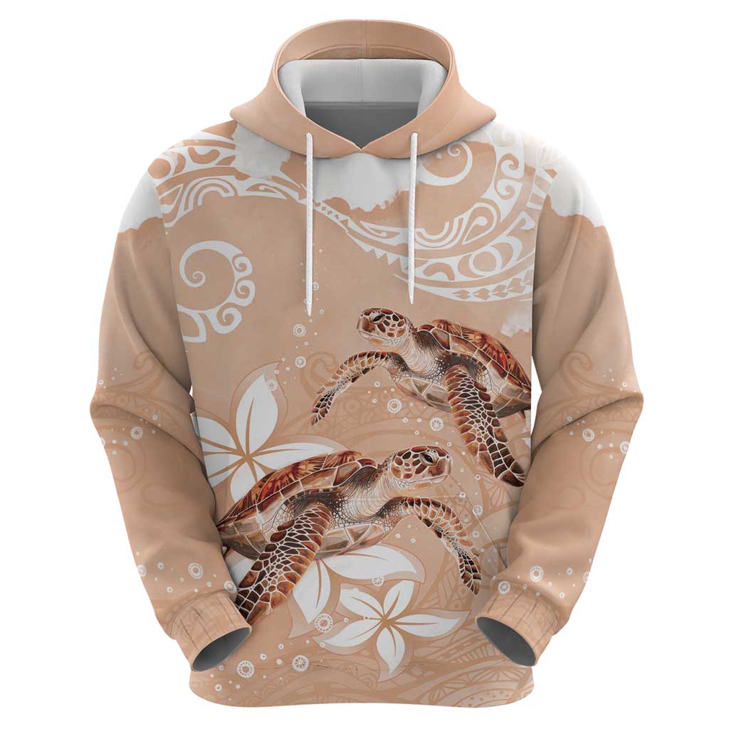 Happy Valentine's Day Polynesia Zip Hoodie SeaTurtle Couple Polynesian - Desert Sand Color LT14 - Polynesian Pride