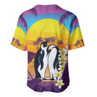 Hawaii Penguin Couple Baseball Jersey You Are My Valentine - Tropical Sunset Vibes LT14 - Polynesian Pride