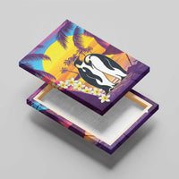 Hawaii Penguin Couple Canvas Wall Art You Are My Valentine - Tropical Sunset Vibes