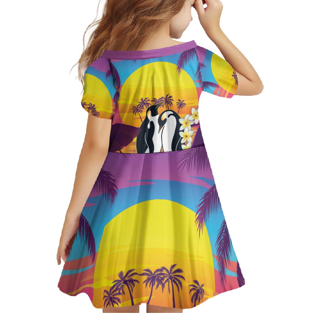 Hawaii Penguin Couple Family Matching Tank Maxi Dress and Hawaiian Shirt You Are My Valentine - Tropical Sunset Vibes LT14 - Polynesian Pride