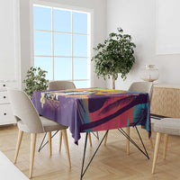 Hawaii Penguin Couple Tablecloth You Are My Valentine - Tropical Sunset Vibes