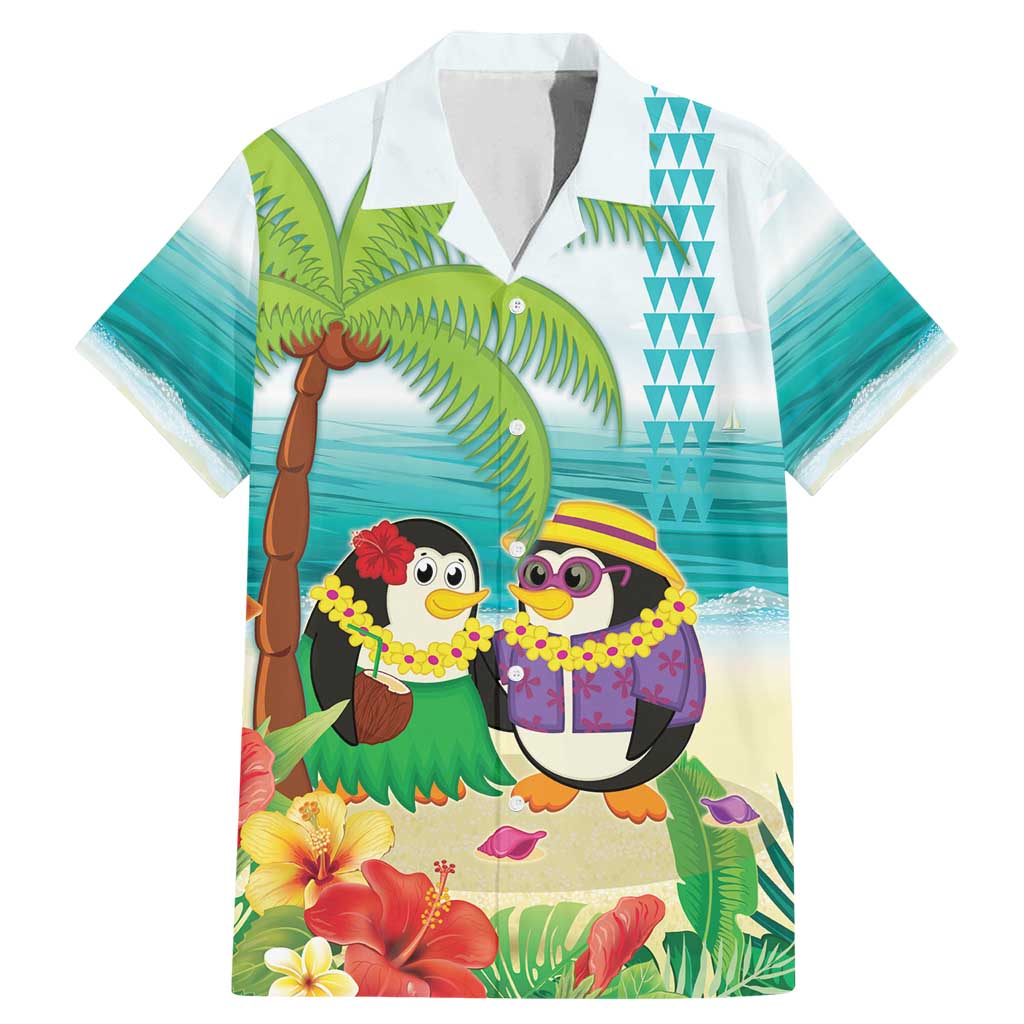Hawaii Penguin Couple Family Matching Mermaid Dress and Hawaiian Shirt Hawaiian Kakau - Tropical Summer Vibes