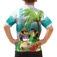 Hawaii Penguin Couple Kid Hawaiian Shirt Hawaiian Kakau - Tropical Summer Vibes