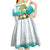 Hawaii Penguin Couple Kid Short Sleeve Dress Hawaiian Kakau - Tropical Summer Vibes