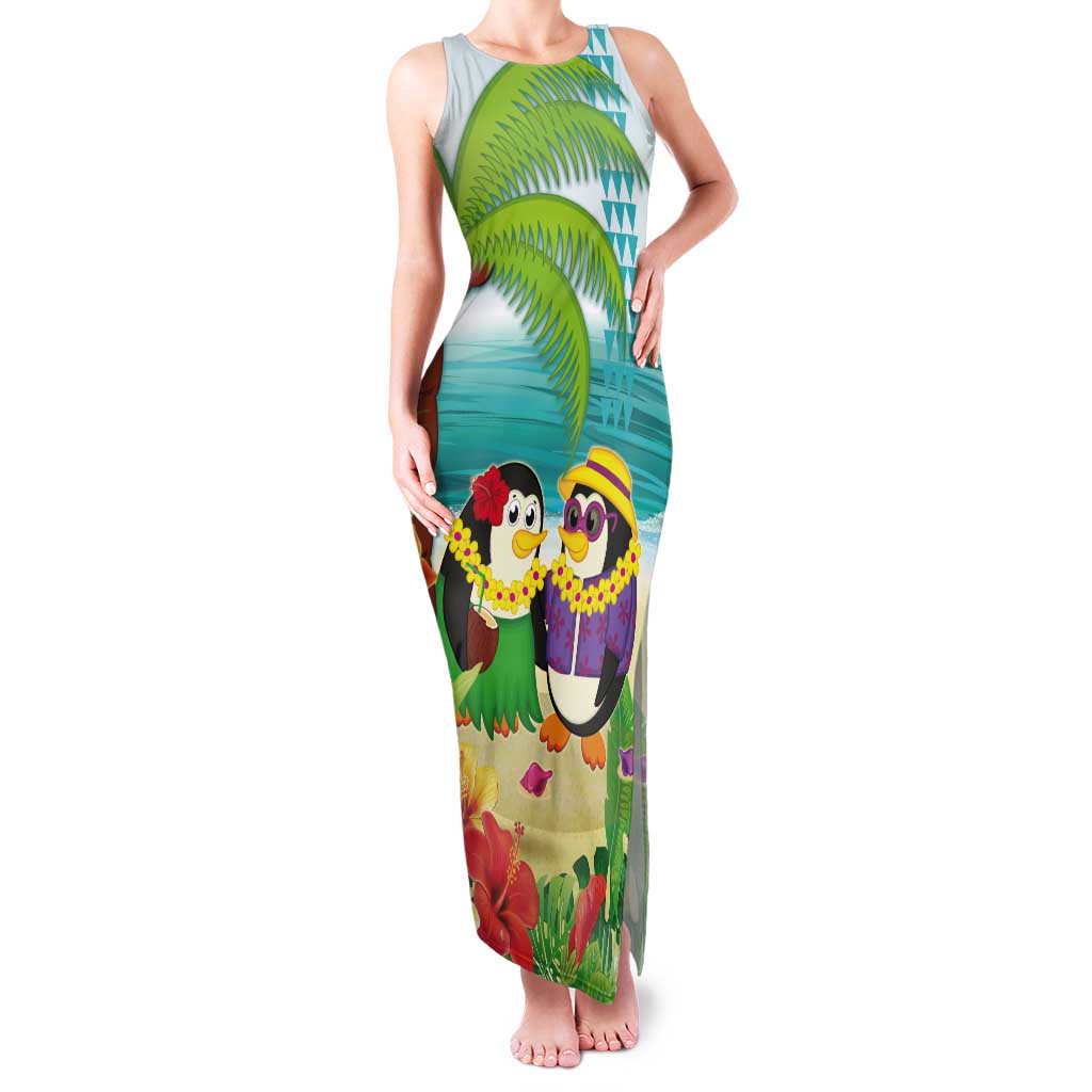 maxi plus size hawaiian dress Hawaii Penguin Couple Tank Kakau - Tropical Summer 57 Pink Bridesmaid Dresses Long maxi cocktail dress Plaid Women's Dress Wood Type:Red Oak