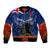 New Zealand ANZAC Day Bomber Jacket 25 April Last Post Camouflage With Poppies LT14 Unisex Blue - Polynesian Pride
