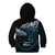 New Zealand Matariki Kid Hoodie Maori New Year Silver Fern And Lizard - Turquosie