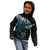 New Zealand Matariki Kid Hoodie Maori New Year Silver Fern And Lizard - Turquosie